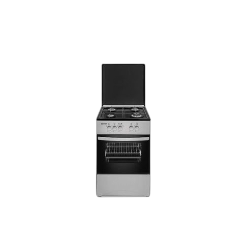 Elactron cuisinière à gaz 4 feux semi inox 50 x 50 cm garantie 12 mois