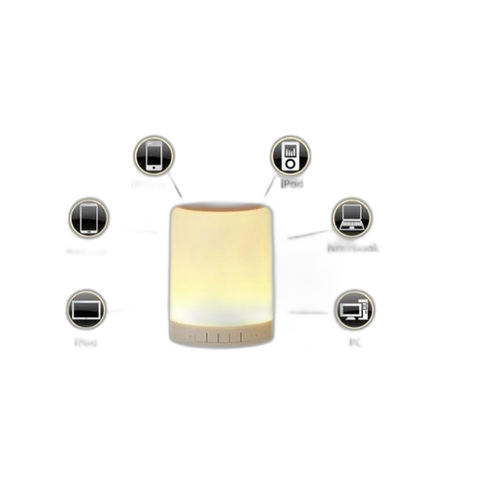 Enceinte veilleuse bluetooth haut parleur, lampe de chevet tactile multicolore