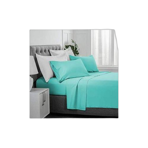 Ensemble 1 drap 2 oreillers vert menthe