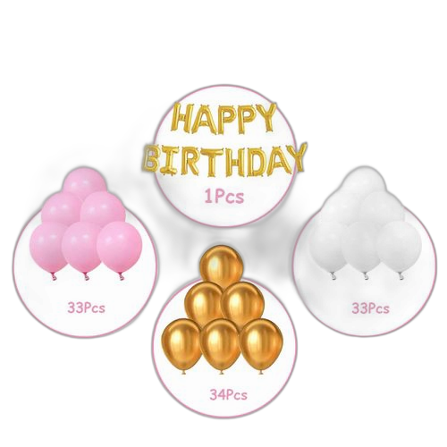 Ensemble 101 pièces décoration d'anniversaire, kit complet