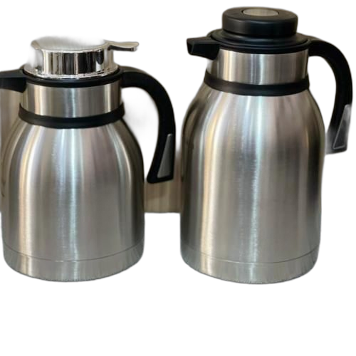 Ensemble 2 thermos inox et noir 1.5 litres et 2 litres