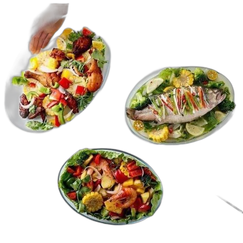 Ensemble 3 plats de cuisson four en verre