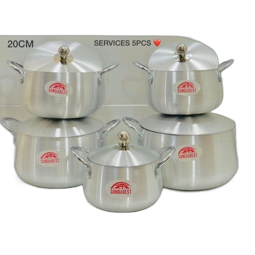 Ensemble 5 pcs casseroles aluminuim