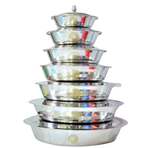 Ensemble 6 bols inox 6 piècesavec couvercle