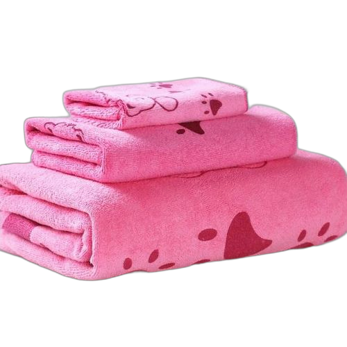 Ensemble de 03 serviettes de bain pour bébé et maman , légère, absorbante, multifonctions rose