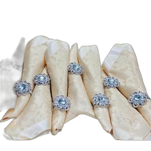 Ensemble nappe de table + 8 torchons blanc 9pcs
