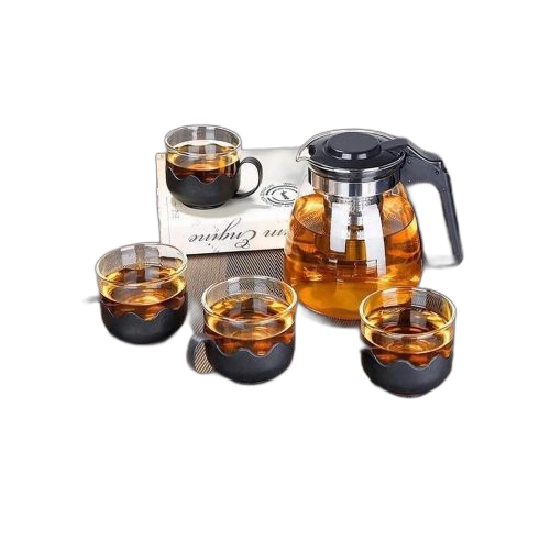Ensemble théière + tasse en verre détachablethermos
