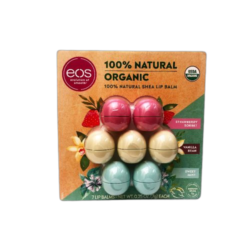 Eos baume a levres au karite naturel eos, paquet de 7