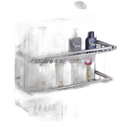 Etagère de rangement 4 niveaux salle de bain inox