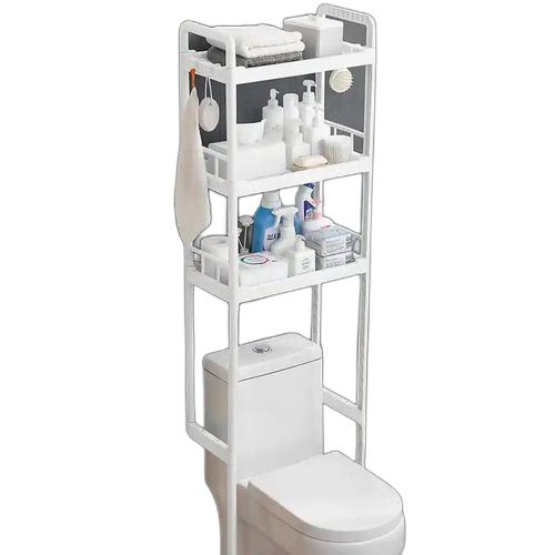 Etagère de salle de bain, toilettes wc blanc – Image 2