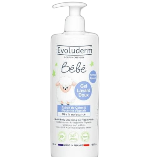 Evoluderm gel lavant doux corps & cheveux bébé 500ml