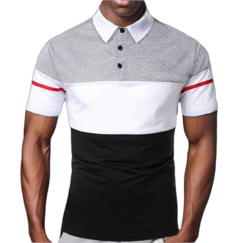 Fashion 3 polos homme shirts à manches courtes multicolore