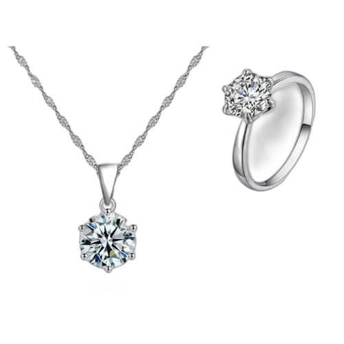 Fashion 4pcs bijoux anneaux boucles d'oreilles et pendentifs collier. Diaytar : L'intelligence commerciale au service du client