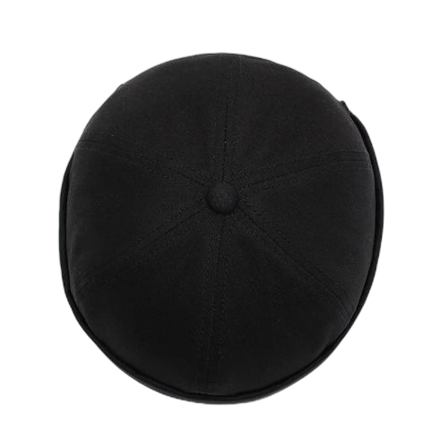 Fashion bonnet casquette sans visière velours noir chapeau melon