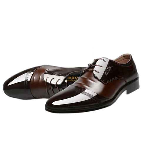 Fashion chaussures décontractées de style coréen pour hommes d'affaires formelles à bout pointu marron