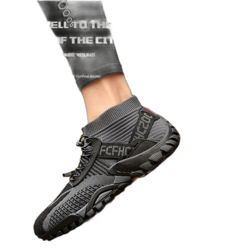 Fashion chaussures de sport en maille pour hommes gris