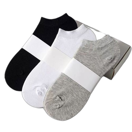 Fashion chaussures de sport pour hommes, blanches et décontractées + 3 chaussettes