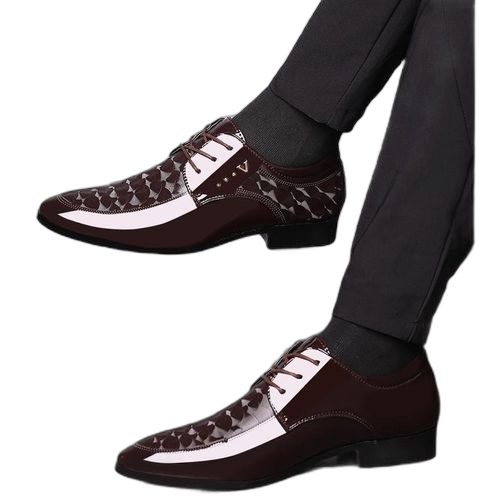 Fashion chaussures de travail en cuir à lacets pour hommes – Image 4