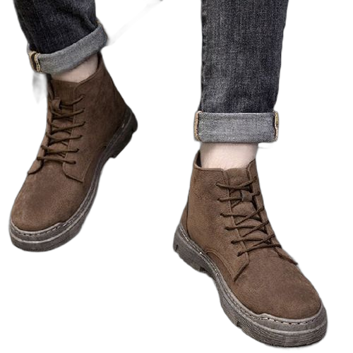 Fashion chaussures pour hommes bottes martin à haut talon marron