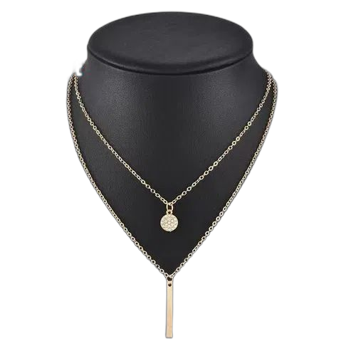 Fashion collier pendentif multicouche combo or pour femme