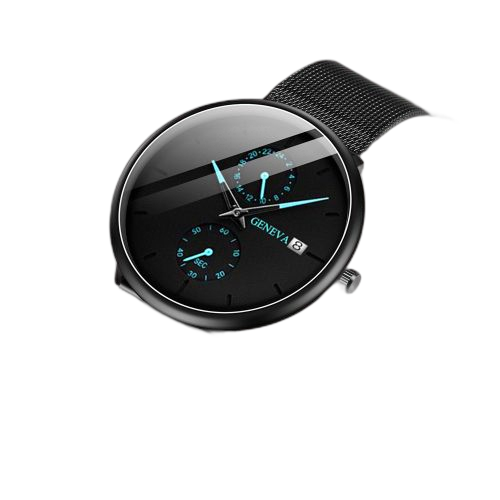 Fashion montre a quartz pour homme noir – Image 11