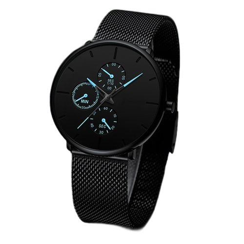 Fashion montre a quartz pour homme noir – Image 20