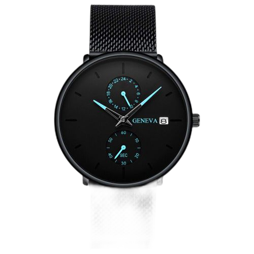 Fashion montre a quartz pour homme noir – Image 14
