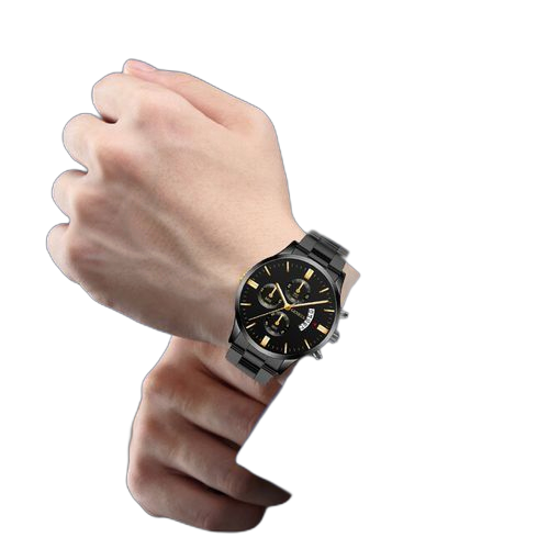 Fashion montre analogique cadran rond pour hommes – Image 6
