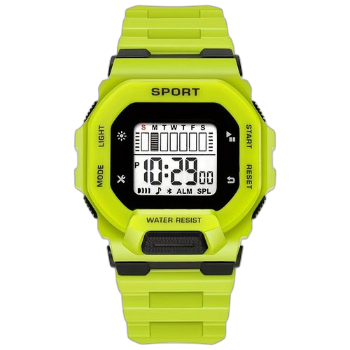 Fashion montre numérique homme multifonction sport jaune