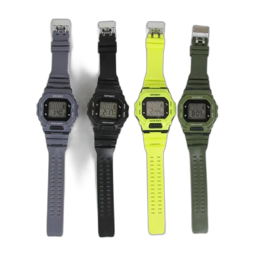 Fashion montre numérique homme multifonction sport vert