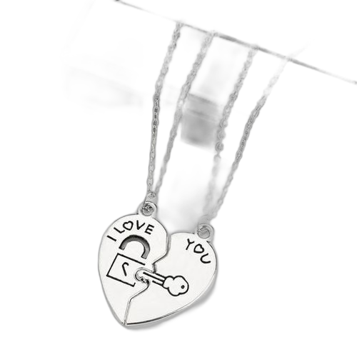 Fashion generic new fashion couple heart collier 1 paire