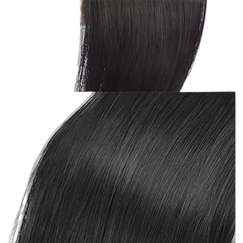 Fashion perruque longues naturelle avec closure noires dames pour femme