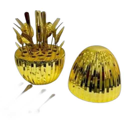 Ensemble de vaisselle 24 pièces couverts doré