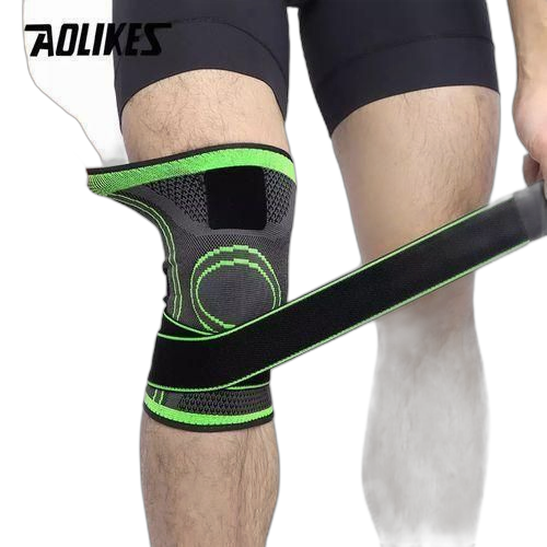 Support de genou 3d genouillère vert/noir
