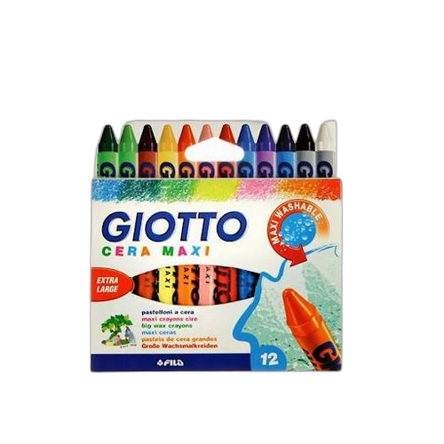 Giotto boite de 12 crayonsde couleur en cire extra large multicolor
