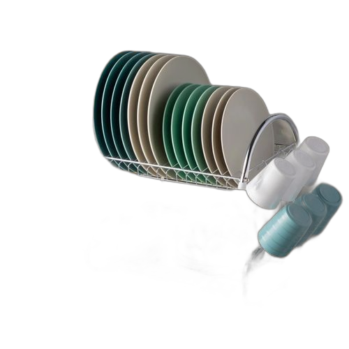 Égouttoir à vaisselle de cuisine, étagère de rangement, égouttoir à couverts double couche argent. Diaytar : L'e-commerce accessible à tous les Sénégalais