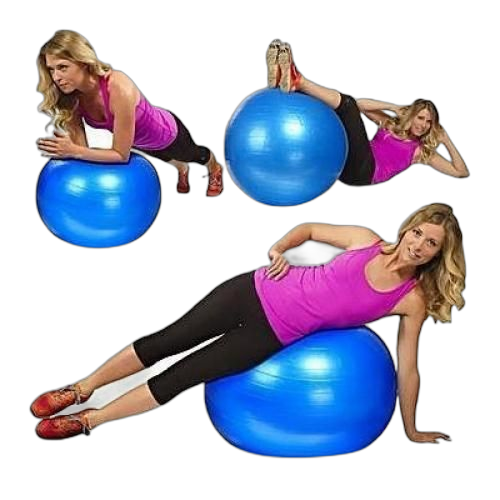 Grand ballon de yoga anti éclatementsans pompe 65 cm