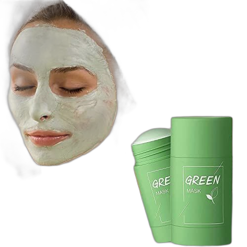 Green masque à l'argile purifiant au thé vert bâton contrôle de l'huile anti acné aubergine vert