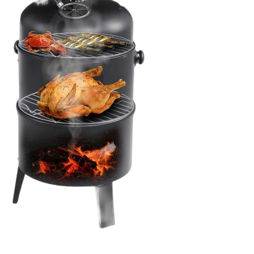 Gril à charbon 3 en 1 grillade noir émaillé