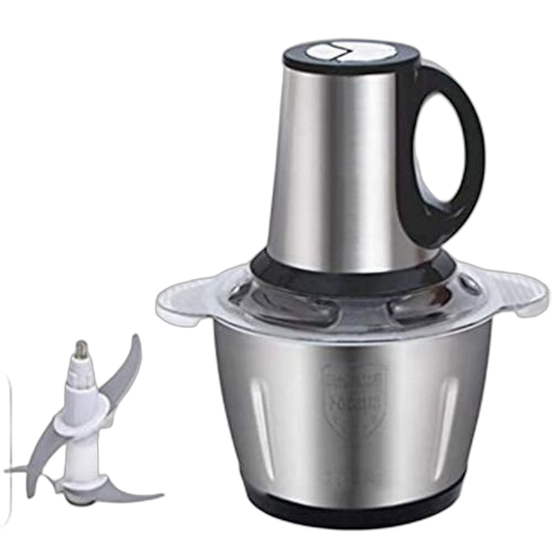 Hachoir à viande electrique inox 3 litres trancheuse multifonctions
