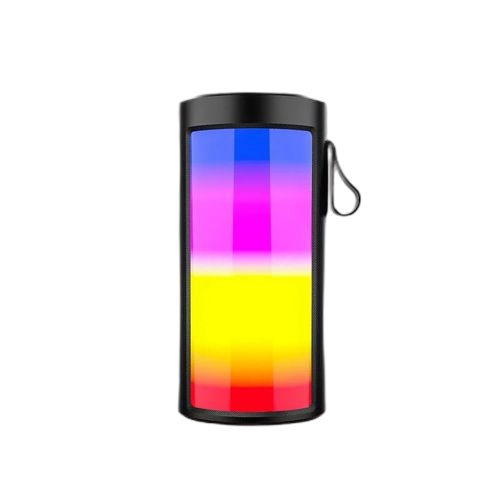 Haut parleur bluetooth rechargeable sans fil portable jeux de lumière colorée 1201 noir