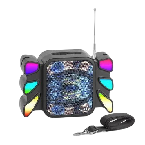Haut parleur portable avec base lumineuse solaire