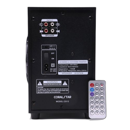 Home cinéma 2.1 haute qualitéavecbluetooth port usb/sd noir