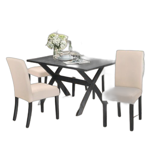 Housse de chaise pour salle à manger matière: tissus jersey léger par (lot) couleur: noire