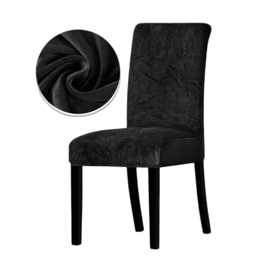 Housse de chaise pour salle à manger matière: velours par (lot) couleur: noire – Image 31