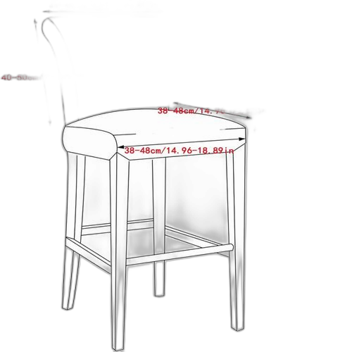 Housse de chaise pour tabouret haut housse de chaise imprimée à dossier bas triangle fashion