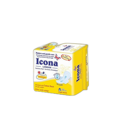 Icona carton de 24 paquets de serviettes hygiéniques protection confort et sécurité