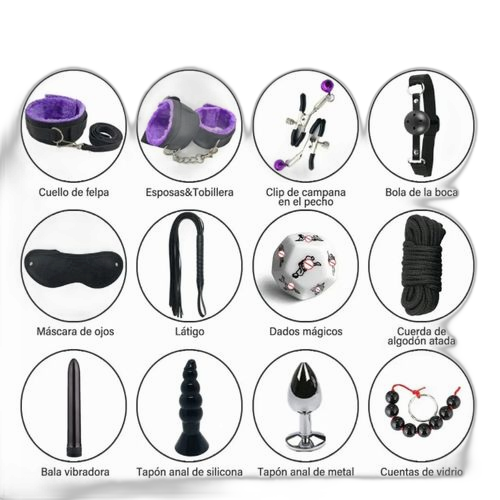 Jeu de sexe 13 pièces ensemble de retenue bondage en cuir