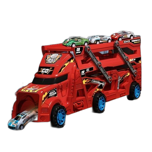 Jouet camion de pompiers extensible avec 8 voitures éjectables