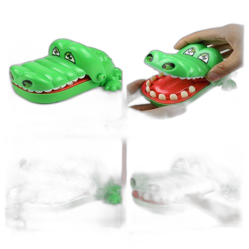 Jouet de dentition crocodile pour fêtes et jeux d'enfants porte bonheur